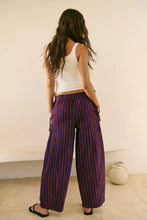 Load image into Gallery viewer, Sun Dazed Cotton-Linen Striped Pants