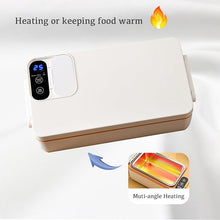 Load image into Gallery viewer, Cordless Electric Lunch Box, Self Heating Food Warmer, Portable Rechargeable Stainless Steel Bento Box for Work, Travel, Battery Powered, No Water Required, 1 L with Insulated Bag