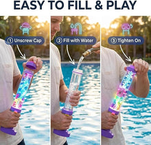 Load image into Gallery viewer, Glowing Rainbow LED Water Blaster Summer Fun that Pops Like Magic Creativity Squirt Water Blaster Guns,Firework Spray Water Soaker Toys for Pool Party Outdoor Summer Water Games (2Pcs)