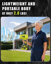 Load image into Gallery viewer, Turbo Cordless Leaf Blower: 150 MPH 600 CFM Turbo Jet, Lightweight 1.45 lb Battery Powered Handheld Blower for Yard Leaves, Driveway Sand, Car Drying with 21V 4.0Ah Battery & Ergonomic Handle