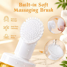 Load image into Gallery viewer, C&E Foam Cleanser & Massaging Brush Head, Includes 7 Packs Individual Cleansing Wipes, Gentle Hydrating Daily Wash for All Skin Types, 3.38 fl oz