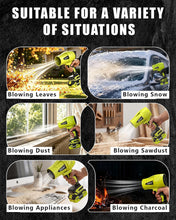 Load image into Gallery viewer, Turbo Cordless Leaf Blower: 150 MPH 600 CFM Turbo Jet, Lightweight 1.45 lb Battery Powered Handheld Blower for Yard Leaves, Driveway Sand, Car Drying with 21V 4.0Ah Battery & Ergonomic Handle