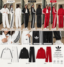 Load image into Gallery viewer, ⏳Time-limited Special Sale ⌛ Women’s Premium Striped Zip-Up Tracksuit Set
