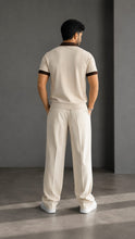 Load image into Gallery viewer, Men's Premium Textured Contrast Collar Polo T-Shirt Smart Casual Half Sleeve Knit Tee