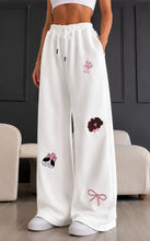 Load image into Gallery viewer, Women's Premium Wide Leg Graphic Lounge Pants Soft High Waist Everyday Bottoms