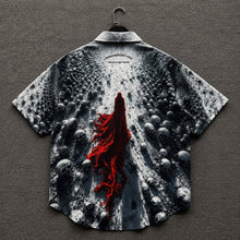 Load image into Gallery viewer, Skull & Flame Printed Oversized Casual Shirt