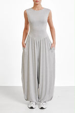 Load image into Gallery viewer, Women's Black Sleeveless Harem Jumpsuit Loose Fit Boho One-Piece with Pockets