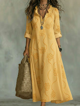 Load image into Gallery viewer, 【🔥2026 New Products 】Retro Ruffled Collar Floral A-line Dress Regular price