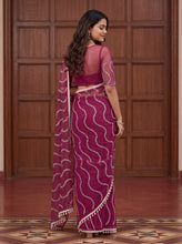 Load image into Gallery viewer, Beautiful Soft Rich Net Embroidery Sequence Pearl Work Saree