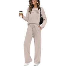 Load image into Gallery viewer, ⏳Limited-time 50% off⏰Women's Crew Neck Top & Drawstring Pants Set👚👖