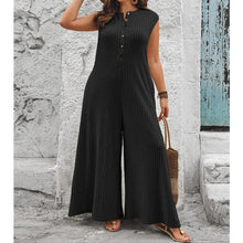 Load image into Gallery viewer, ✨HOT SALE 50% OFF ✨ 2026🔥 Sleeveless Ribbed Wide-Leg Jumpsuit with Pockets
