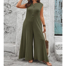 Load image into Gallery viewer, ✨HOT SALE 50% OFF ✨ 2026🔥 Sleeveless Ribbed Wide-Leg Jumpsuit with Pockets