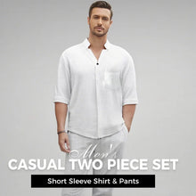 Load image into Gallery viewer, Men's Trendy Cotton Linen Top &amp; Pants Two-Piece Set
