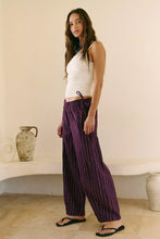 Load image into Gallery viewer, Sun Dazed Cotton-Linen Striped Pants
