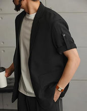 Load image into Gallery viewer, Men's Casual Blazer Suit Jackets One Button Lightweight Coats Short Sleevess Business Suit Coat Only Jacket
