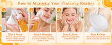 Load image into Gallery viewer, C&amp;E Foam Cleanser &amp; Massaging Brush Head, Includes 7 Packs Individual Cleansing Wipes, Gentle Hydrating Daily Wash for All Skin Types, 3.38 fl oz
