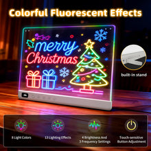 Load image into Gallery viewer, LED drawing board with 13 lighting effects, rechargeable LED drawing board with light-up graffiti, neon lights, and is a creative Easter, birthday, and Christmas gift for children.
