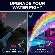 Load image into Gallery viewer, Glowing Rainbow LED Water Blaster Summer Fun that Pops Like Magic Creativity Squirt Water Blaster Guns,Firework Spray Water Soaker Toys for Pool Party Outdoor Summer Water Games (2Pcs)
