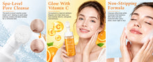 Load image into Gallery viewer, C&amp;E Foam Cleanser &amp; Massaging Brush Head, Includes 7 Packs Individual Cleansing Wipes, Gentle Hydrating Daily Wash for All Skin Types, 3.38 fl oz

