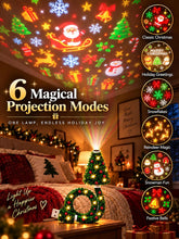 Load image into Gallery viewer, Plug and Play Hd USB Christmas Tree Projector with 6 Festive Scenes Christmas Tree Design Plug in Night Light Ceiling Projector Indoor, for Room Decor.
