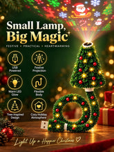 Load image into Gallery viewer, Plug and Play Hd USB Christmas Tree Projector with 6 Festive Scenes Christmas Tree Design Plug in Night Light Ceiling Projector Indoor, for Room Decor.
