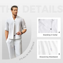 Load image into Gallery viewer, Men's Trendy Cotton Linen Top &amp; Pants Two-Piece Set
