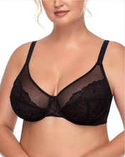 Load image into Gallery viewer, ( pack of 3 )Minimizer Bras for Women Enchante Full Coverage Underwire Bras Plus Size Lifting Floral Lace Bra for Heavy Breast
