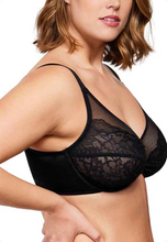 Load image into Gallery viewer, ( pack of 3 )Minimizer Bras for Women Enchante Full Coverage Underwire Bras Plus Size Lifting Floral Lace Bra for Heavy Breast
