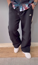 Load image into Gallery viewer, Men’s Premium Straight-Fit Track Pants with Black Side Stripes &amp; Drawstring Waist
