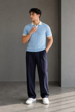 Load image into Gallery viewer, Men's Premium Textured Contrast Collar Polo T-Shirt Smart Casual Half Sleeve Knit Tee
