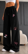Load image into Gallery viewer, Women's Premium Wide Leg Graphic Lounge Pants Soft High Waist Everyday Bottoms
