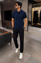 Load image into Gallery viewer, Men's Luxury Pattern Polo Neck T-Shirt
