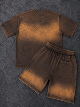 Load image into Gallery viewer, Men's Stone Wash Oversized Co-Ord Set Half Sleeve T-Shirt &amp; Shorts Premium Casual Streetwear
