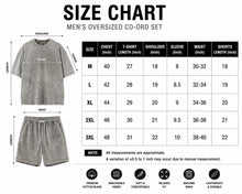 Load image into Gallery viewer, Men's Stone Wash Oversized Co-Ord Set Half Sleeve T-Shirt &amp; Shorts Premium Casual Streetwear
