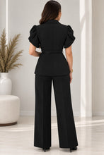 Load image into Gallery viewer, Women’s Elegant Tailored Blazer &amp; Wide-Leg Pant Co-Ord Set
