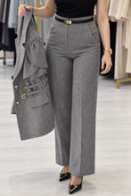 Load image into Gallery viewer, Women’s Elegant Tailored Blazer &amp; Wide-Leg Pant Co-Ord Set
