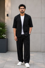 Load image into Gallery viewer, Men's Casual Blazer Suit Jackets One Button Lightweight Coats Short Sleevess Business Suit Coat
