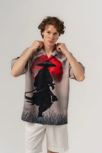 Load image into Gallery viewer, Samurai Apache Collar Short-Sleeved Oversize Shirt
