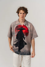 Load image into Gallery viewer, Samurai Apache Collar Short-Sleeved Oversize Shirt
