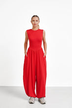 Load image into Gallery viewer, Women's Black Sleeveless Harem Jumpsuit Loose Fit Boho One-Piece with Pockets
