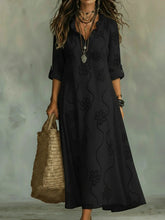 Load image into Gallery viewer, 【🔥2026 New Products 】Retro Ruffled Collar Floral A-line Dress Regular price
