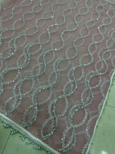 Load image into Gallery viewer, Beautiful Soft Rich Net Embroidery Sequence Pearl Work Saree
