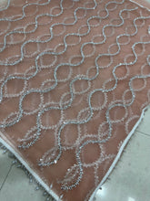 Load image into Gallery viewer, Beautiful Soft Rich Net Embroidery Sequence Pearl Work Saree
