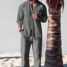 Load image into Gallery viewer, Men's Trendy Cotton Linen Top &amp; Pants Two-Piece Set
