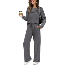 Load image into Gallery viewer, ⏳Limited-time 50% off⏰Women's Crew Neck Top &amp; Drawstring Pants Set👚👖
