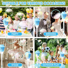 Load image into Gallery viewer, Automatic Handheld Bubble Machine for Kids, Bubble Maker Spring Summer Toys with Lights, Outdoor Rechargeable Blower Best Easter Gift for Children
